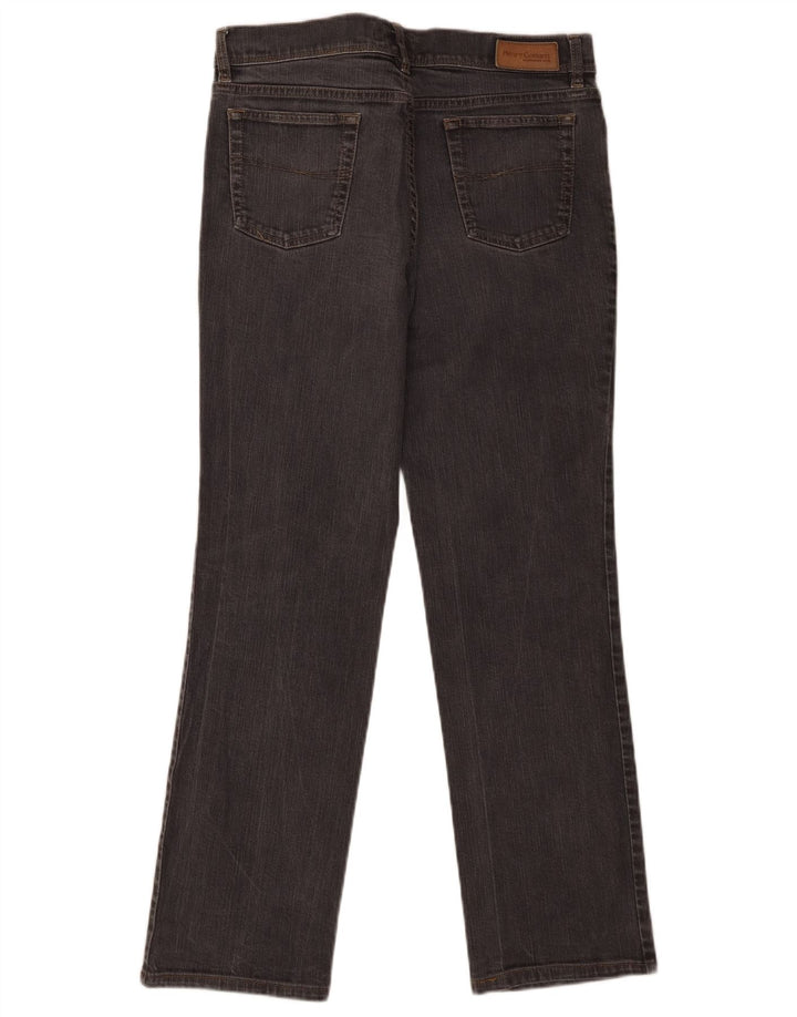 HENRY COTTONS Calça jeans reta feminina W33 L29 algodão preto