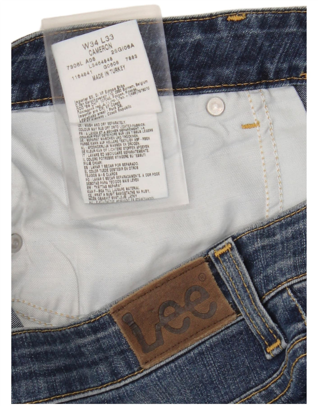 LEE Feminino Cameron Bootcut Jeans W34 L33 Azul Algodão