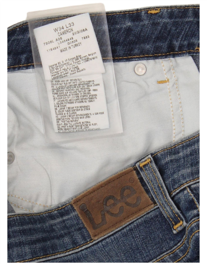 LEE Feminino Cameron Bootcut Jeans W34 L33 Azul Algodão