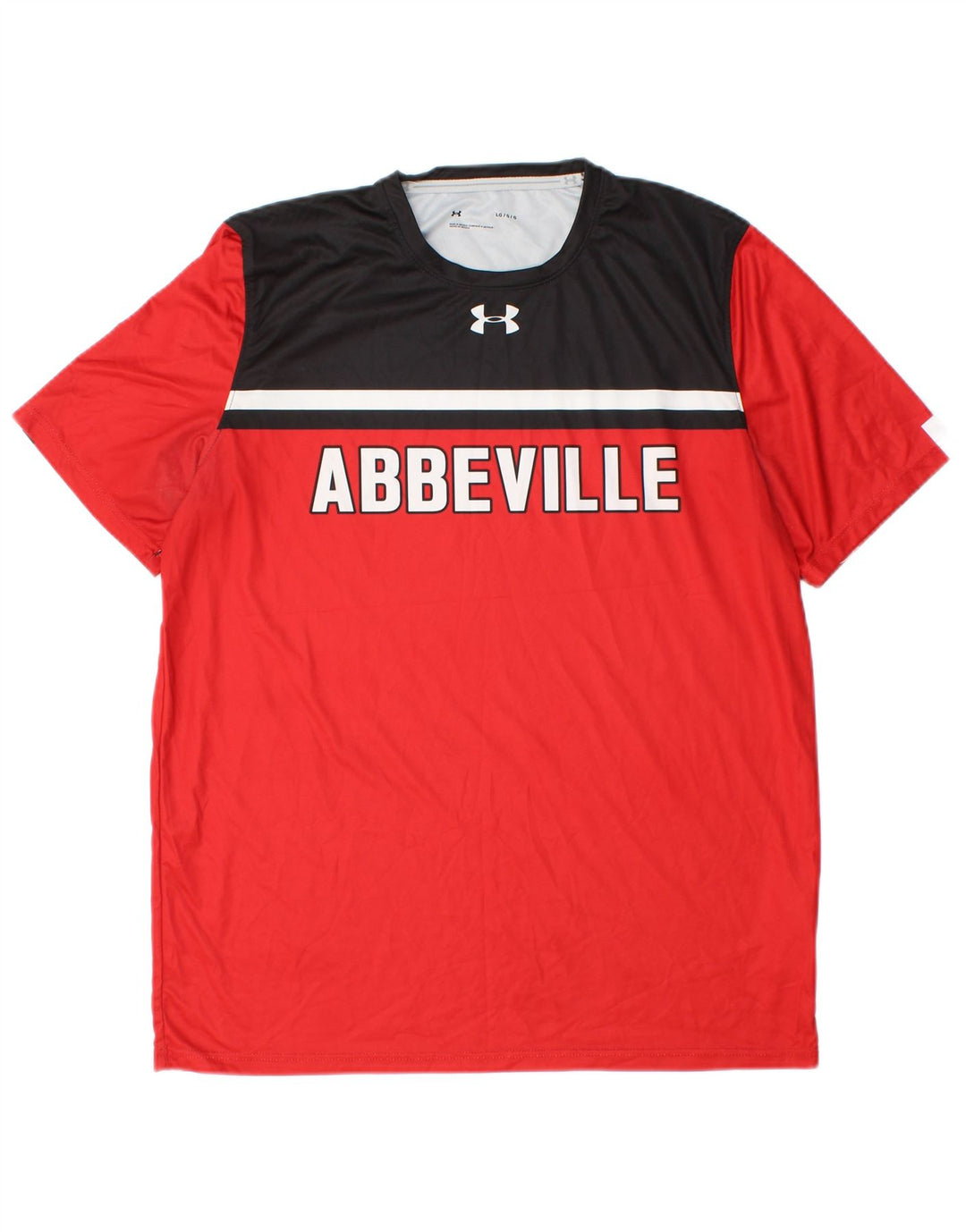 Camiseta gráfica masculina UNDER ARMOUR grande poliéster colorblock vermelho grande