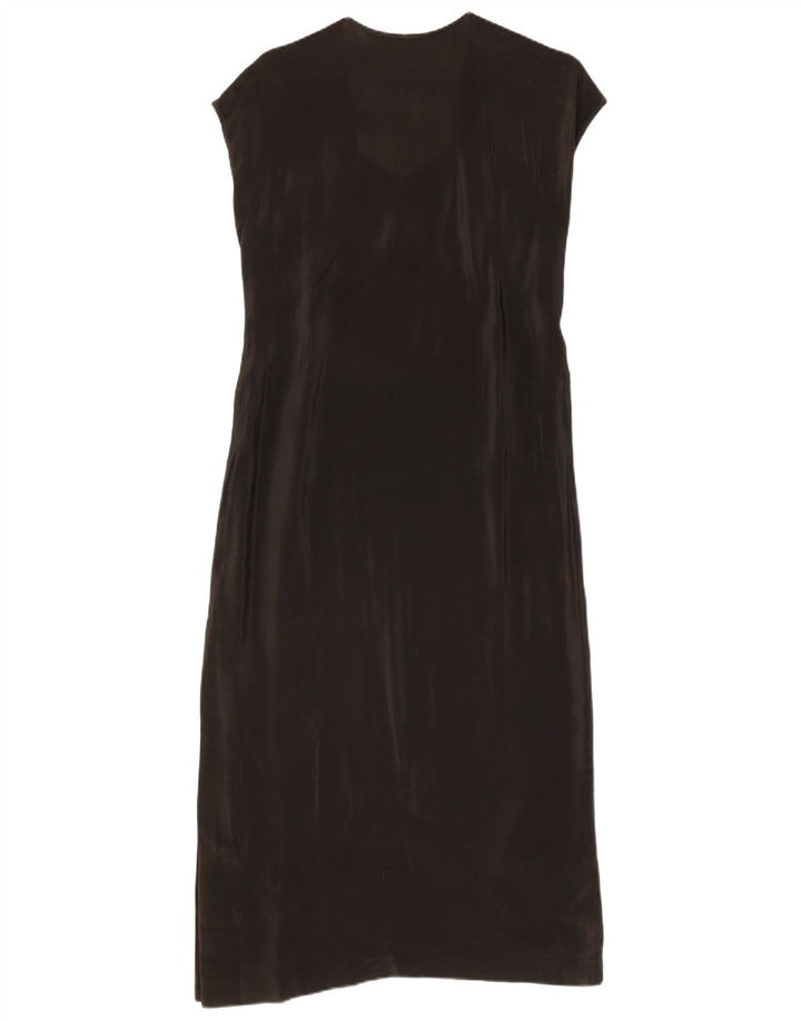 Vestido maxi feminino vintage IT 42 bloco colorido preto médio
