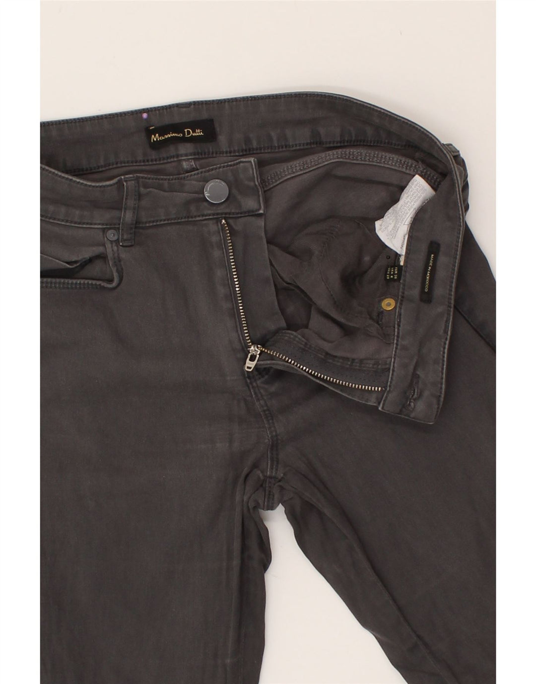MASSIMO DUTTI Womens Skinny Casual Trousers EU 38 Medium W30 L29 Grey Vintage Massimo Dutti and Second-Hand Massimo Dutti from Messina Hembry 