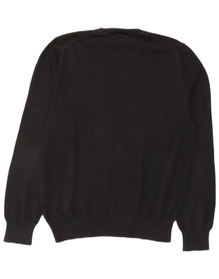 Suéter feminino Marks & Spencer com gola redonda, algodão preto médio