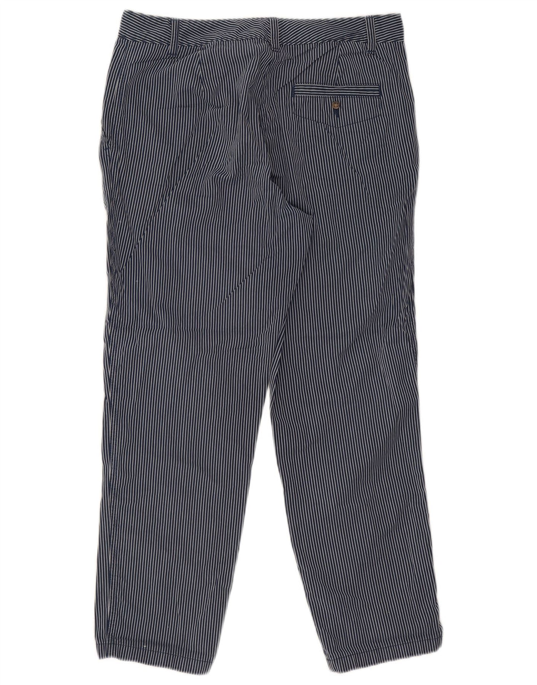 Calças cortadas femininas Marks & Spencer UK 12 médio W30 L26 azul marinho