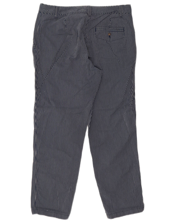 Calças cortadas femininas Marks & Spencer UK 12 médio W30 L26 azul marinho