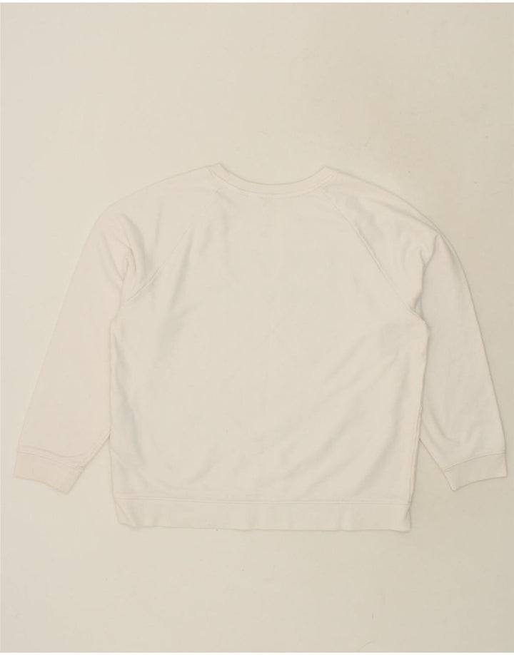 LEVI'S Womens Graphic Sweatshirt Jumper UK 16 Large White Cotton Vintage Levi's and Second-Hand Levi's from Messina Hembry 