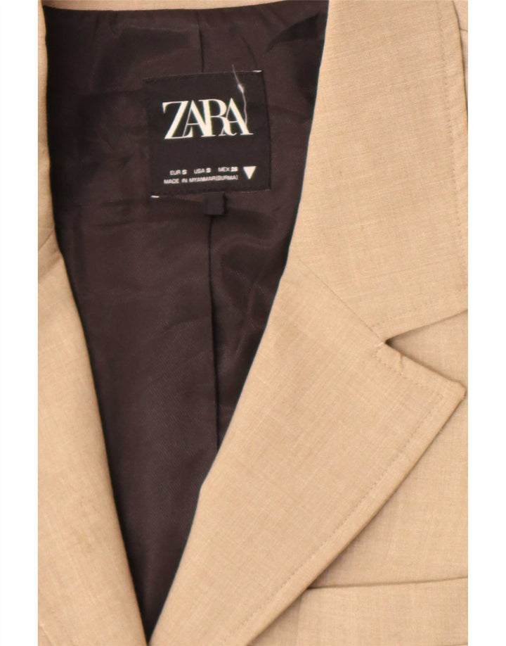 Jaqueta Bolero Feminina Zara UK 10 Pequena Marrom