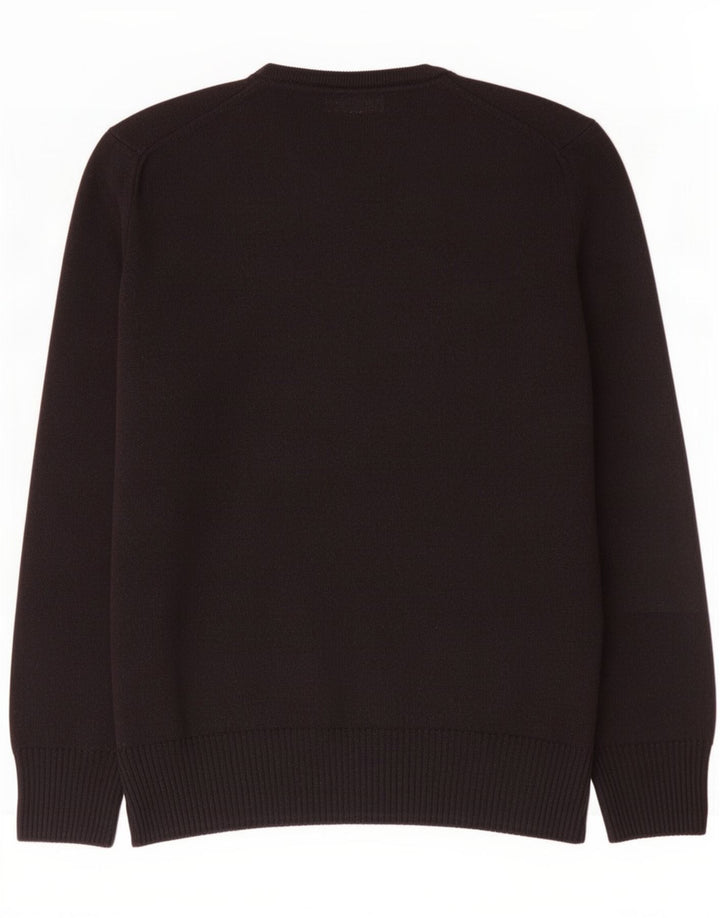 Zara Suéter masculino com decote em V médio preto