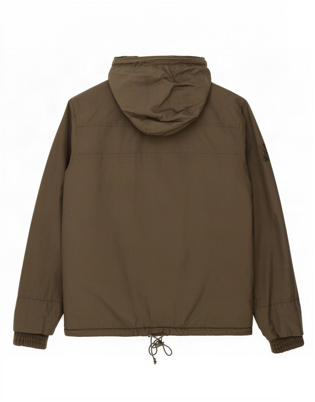 Jaqueta corta-vento masculina Superdry com capuz e blusão UK 40 grande cáqui