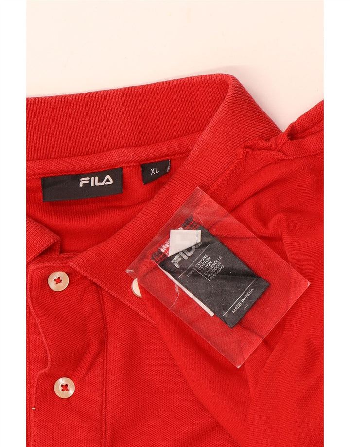 Camisa polo masculina FILA XL algodão vermelho