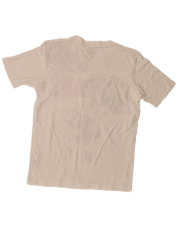Calvin Klein Jeans Camiseta masculina gráfica Top médio algodão branco