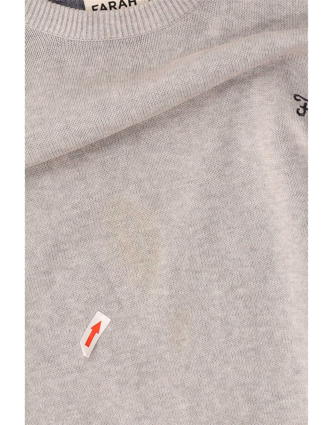 Suéter masculino Farah com gola canoa 2XL algodão cinza