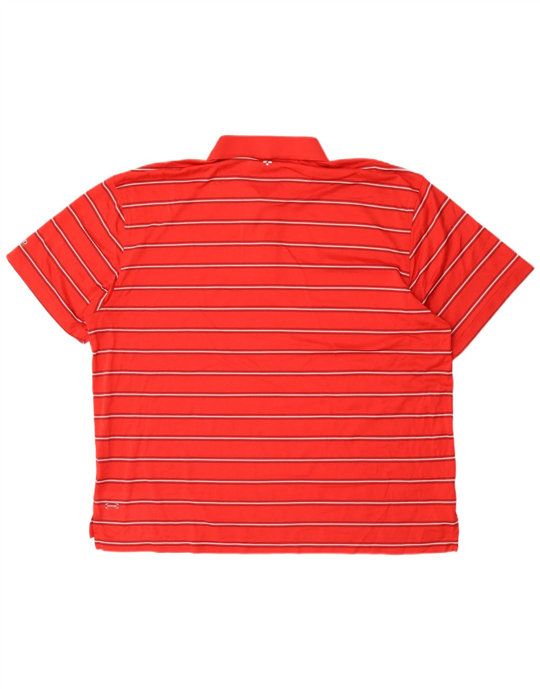 Camisa polo masculina de golfe Izod 2XL poliéster listrado vermelho