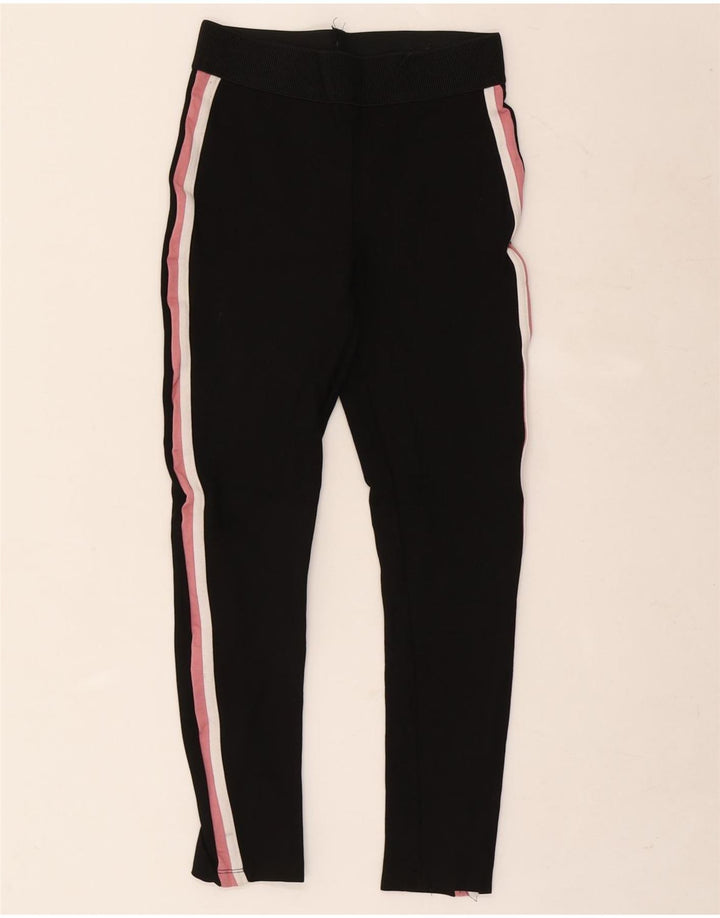 Leggings femininas Zara UK 10 pequenas listradas pretas