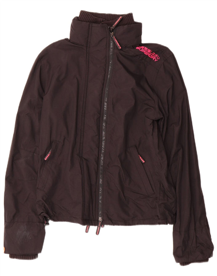 Jaqueta corta-vento feminina Superdry UK 12 médio preto