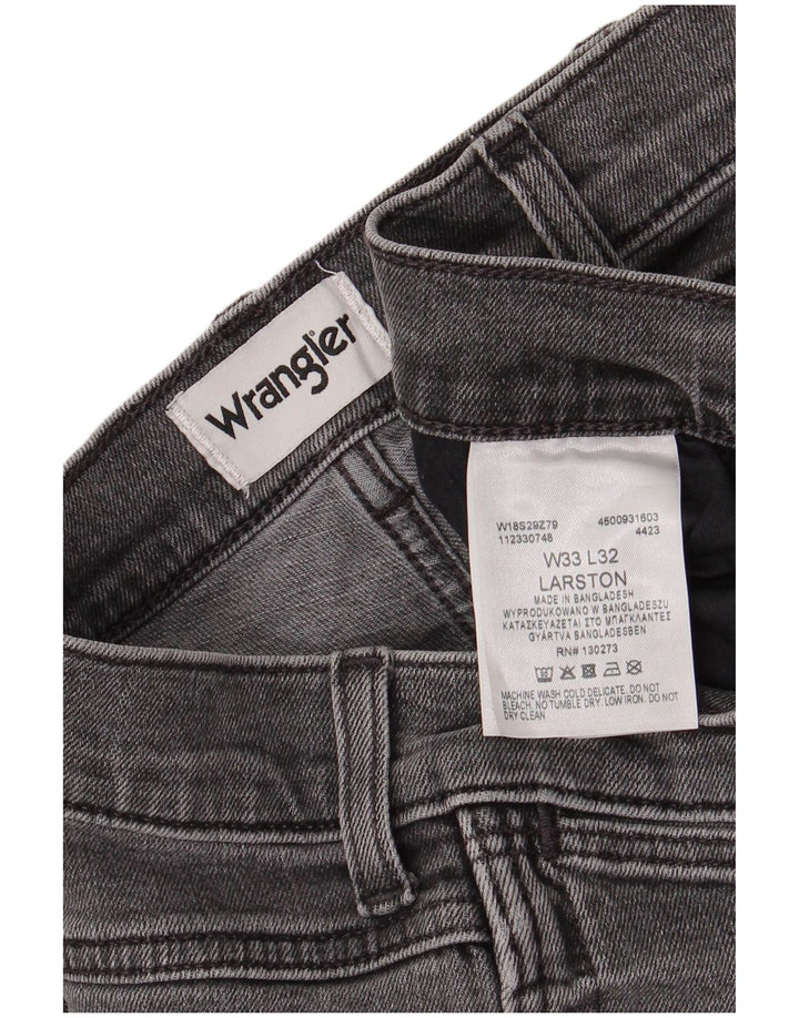 WRANGLER Masculino Larston Slim Jeans W33 L27 Algodão Cinza