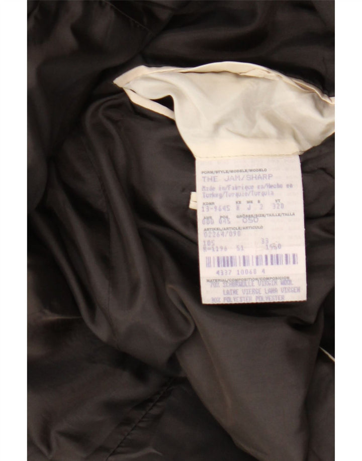 Jaqueta blazer masculina Hugo Boss com 2 botões IT 50 grande lã virgem marrom