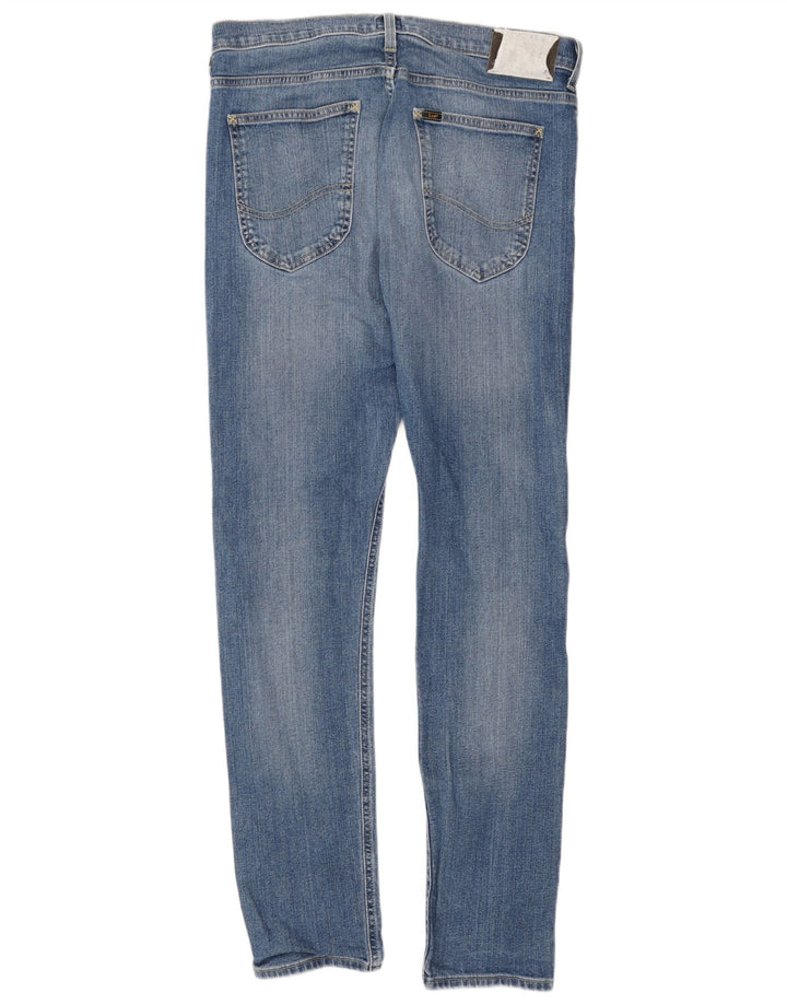 Lee Mens Luke Slim Jeans W33 L32 Azul Algodão