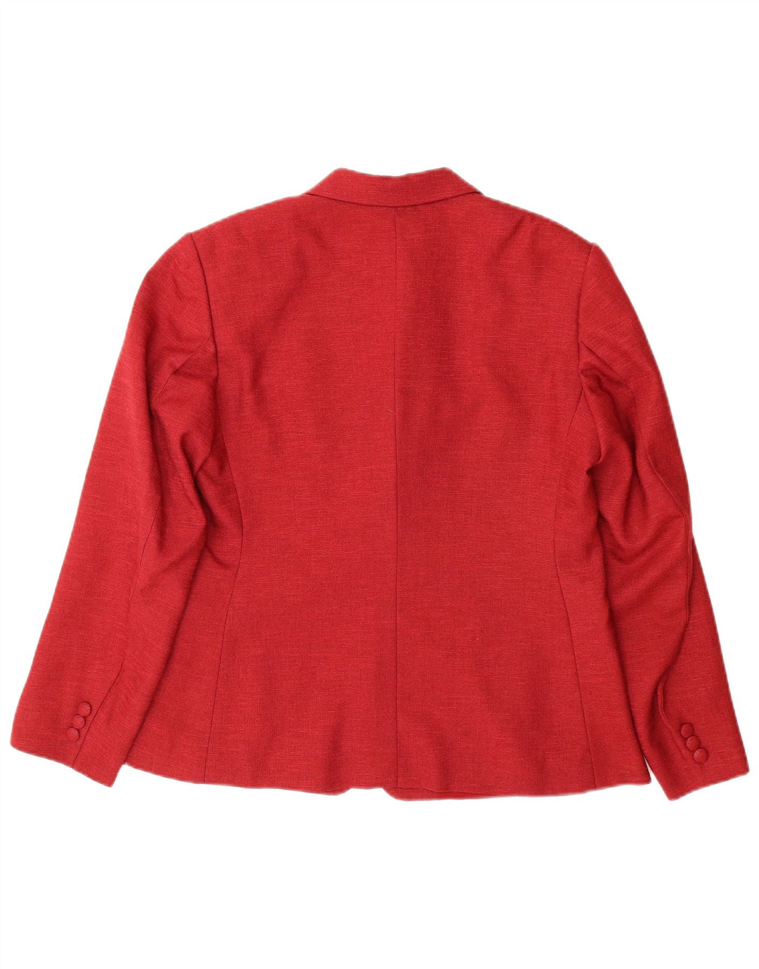Jaqueta blazer feminina VINTAGE com 3 botões UK 14 grande vermelha manchada