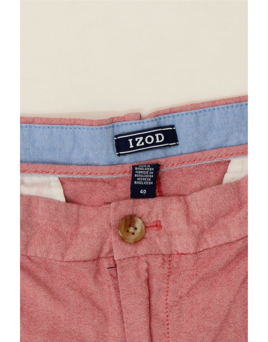 IZOD Mens Chino Shorts W40 XL Pink Cotton Vintage Izod and Second-Hand Izod from Messina Hembry 