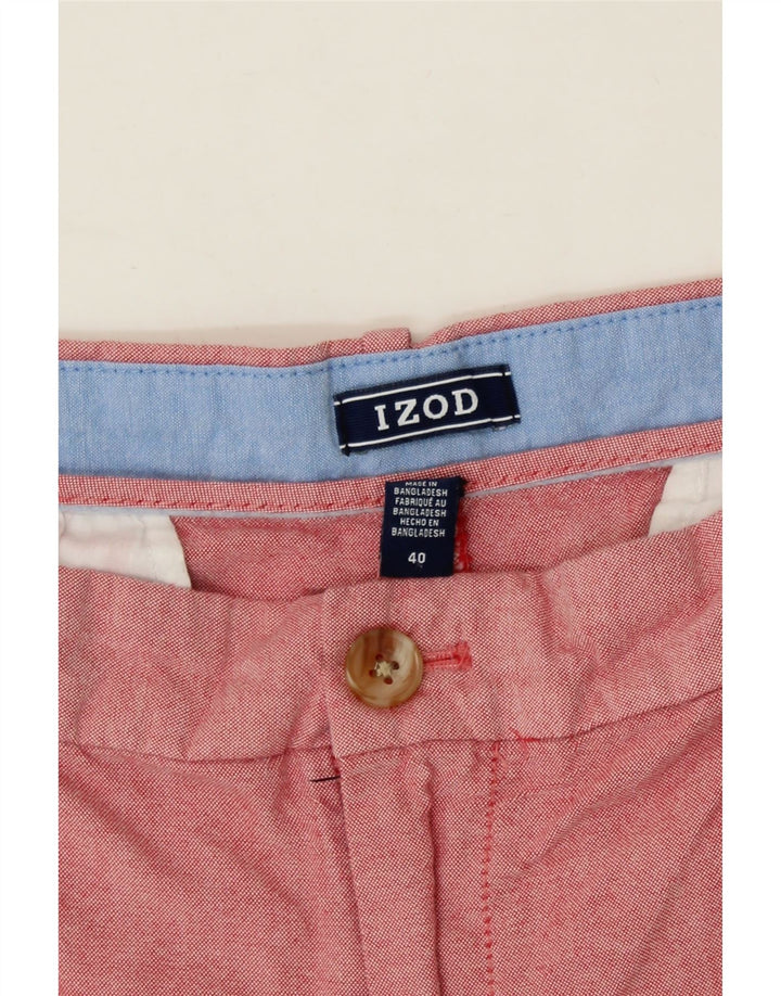 IZOD Mens Chino Shorts W40 XL Pink Cotton Vintage Izod and Second-Hand Izod from Messina Hembry 