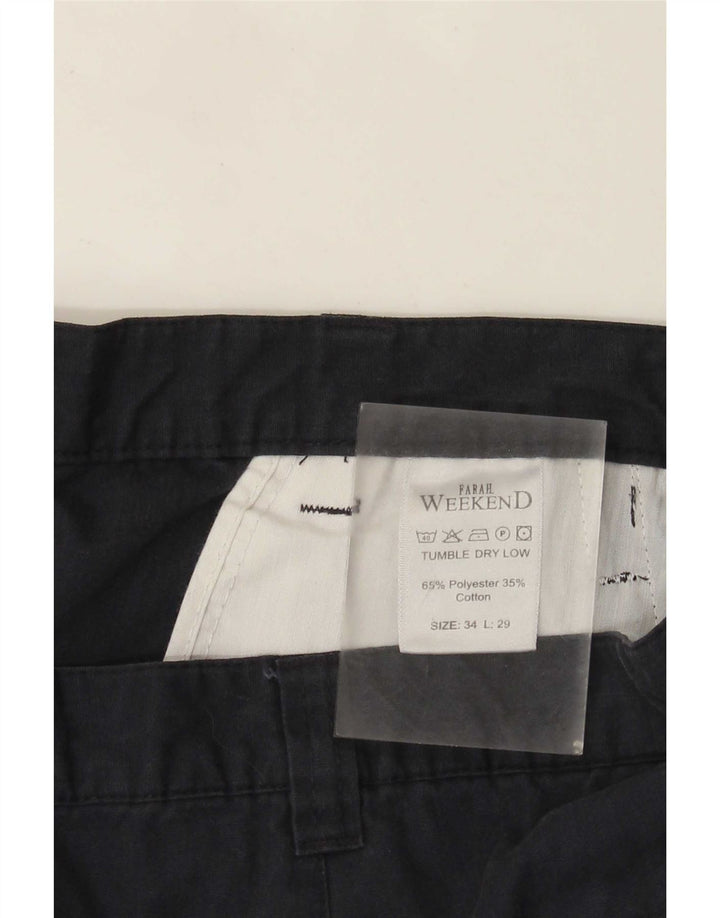Calça Chino Masculina Farah Weekend Straight W34 L29 Azul Marinho Poliéster