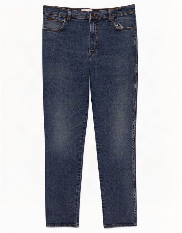 Wrangler Masculino Texas Straight Jeans W38 L32 Azul Algodão