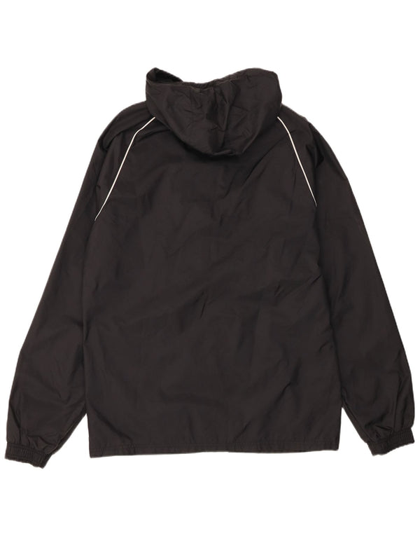 Adidas Mens Hooded Rain Jacket UK 36 Pequeno Preto Nylon