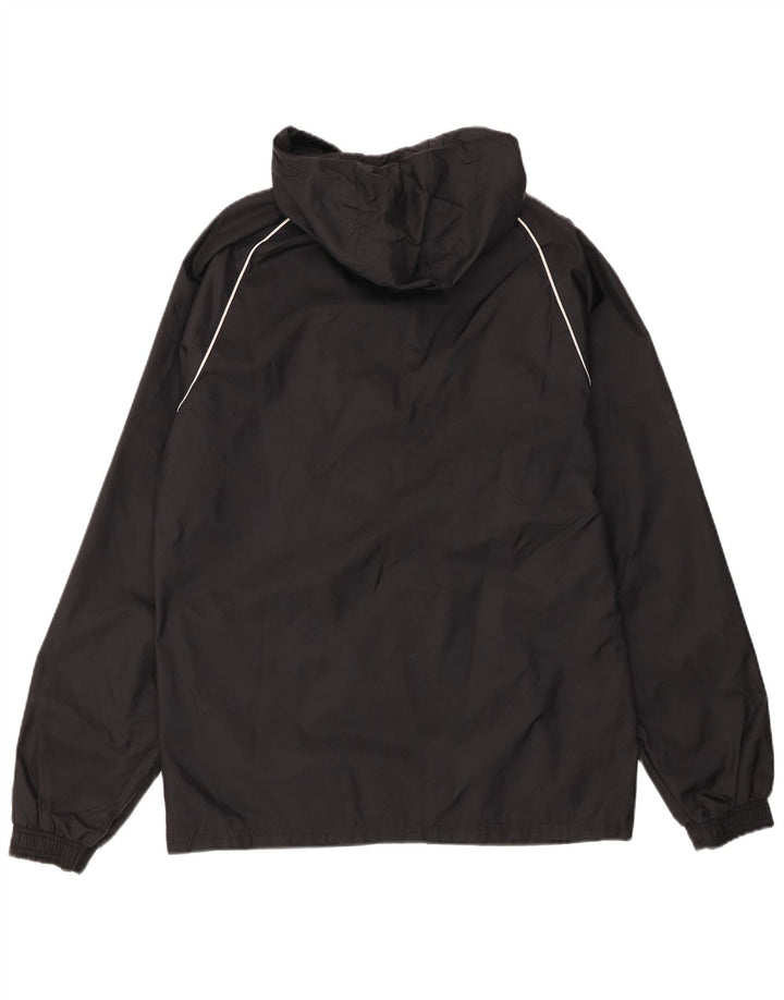 Adidas Mens Hooded Rain Jacket UK 36 Pequeno Preto Nylon