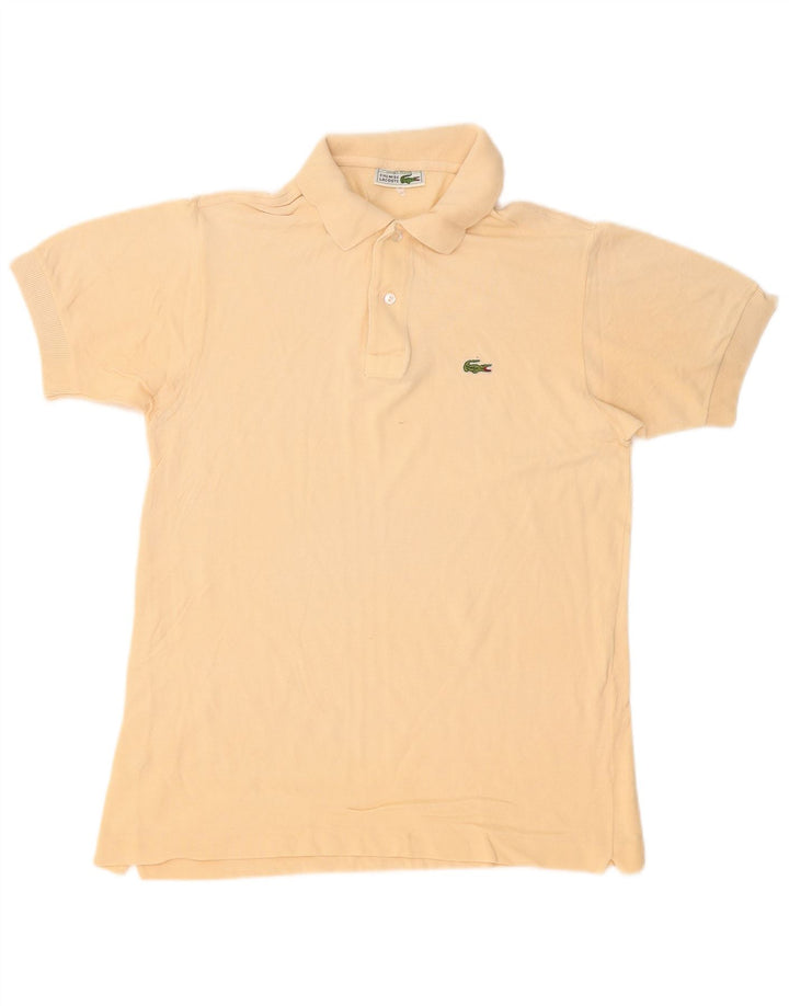 Camisa polo masculina Lacoste tamanho 4 algodão bege médio
