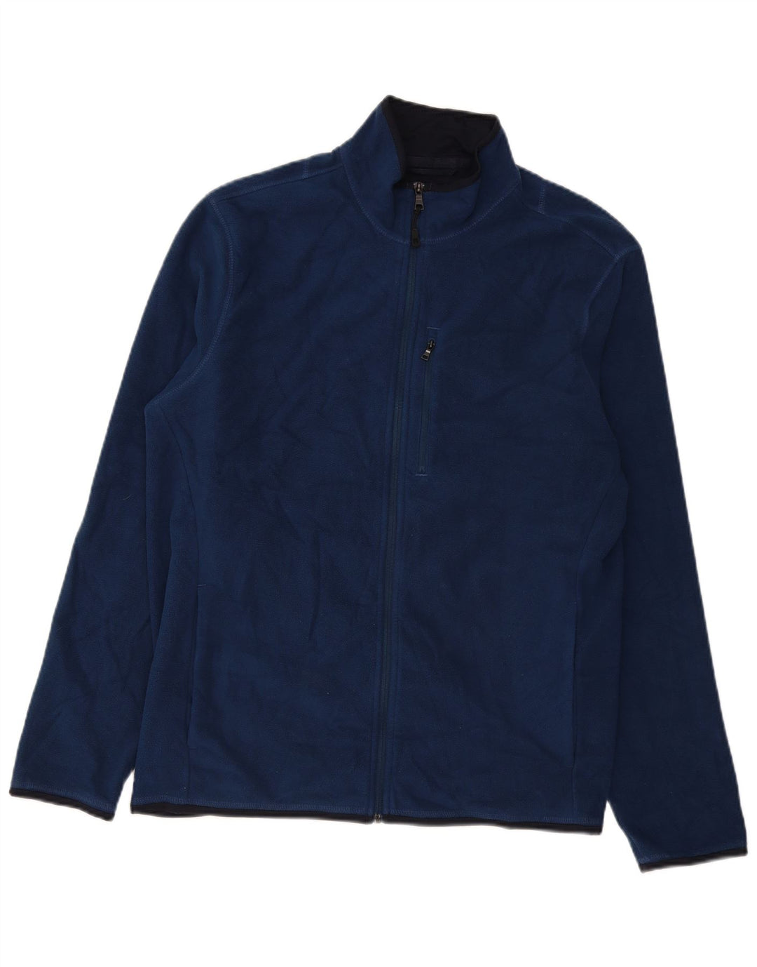 Jaqueta de lã masculina Marks & Spencer Reino Unido 42 XL azul marinho poliéster