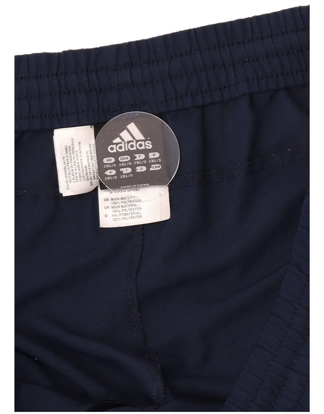 Calça de treino masculina Adidas Climalite 2XL azul marinho poliéster