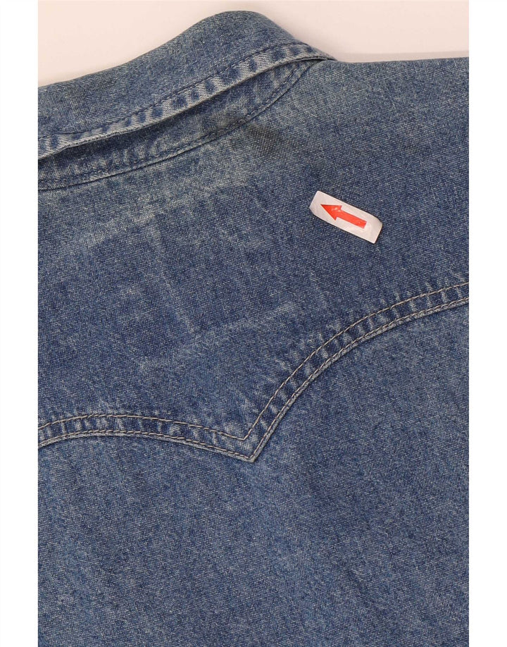Camisa jeans masculina Levi's pequena azul