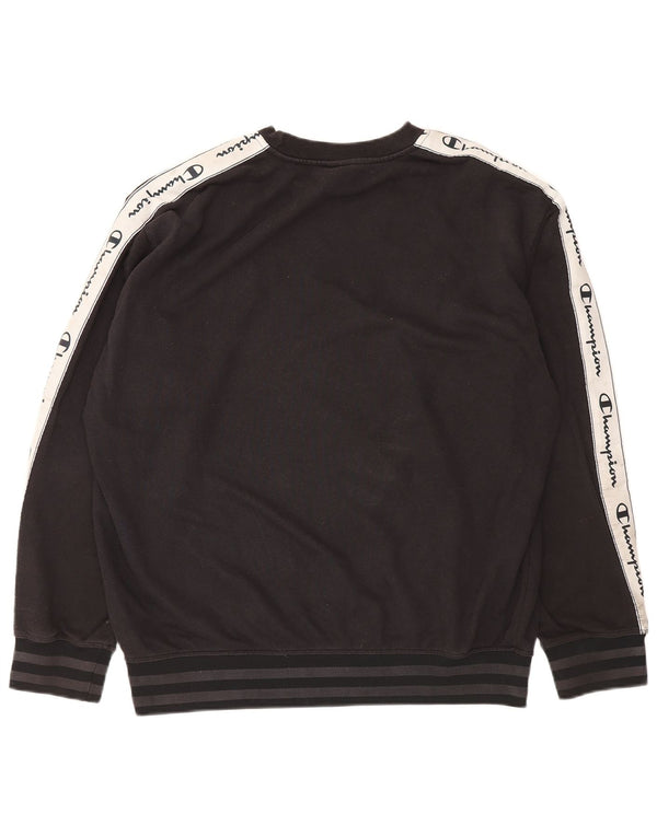 Champion moletom gráfico masculino jumper grande preto colorblock algodão