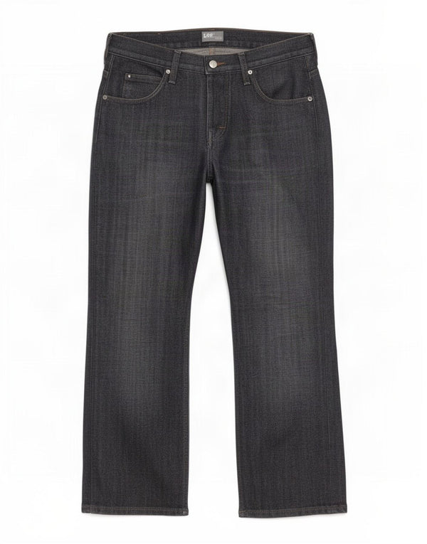 Lee Mens Knox Straight Jeans W33 L27 Azul Algodão