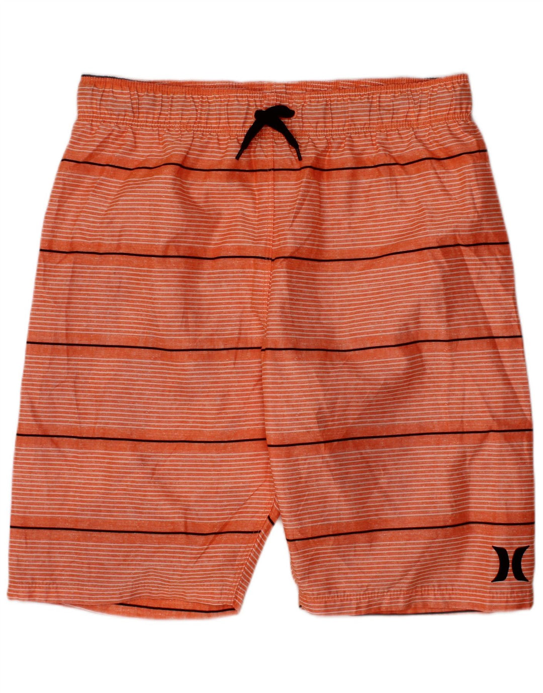 Shorts de natação HURLEY para meninos 10-11 anos poliéster listrado laranja