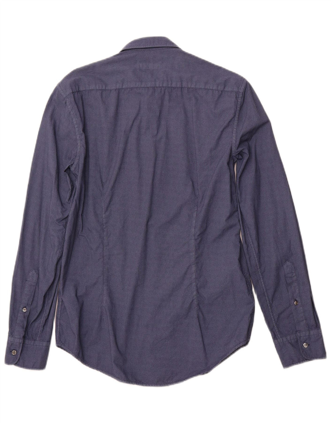 Camisa masculina TRUSSARDI JEANS tamanho 38 algodão geométrico azul marinho médio