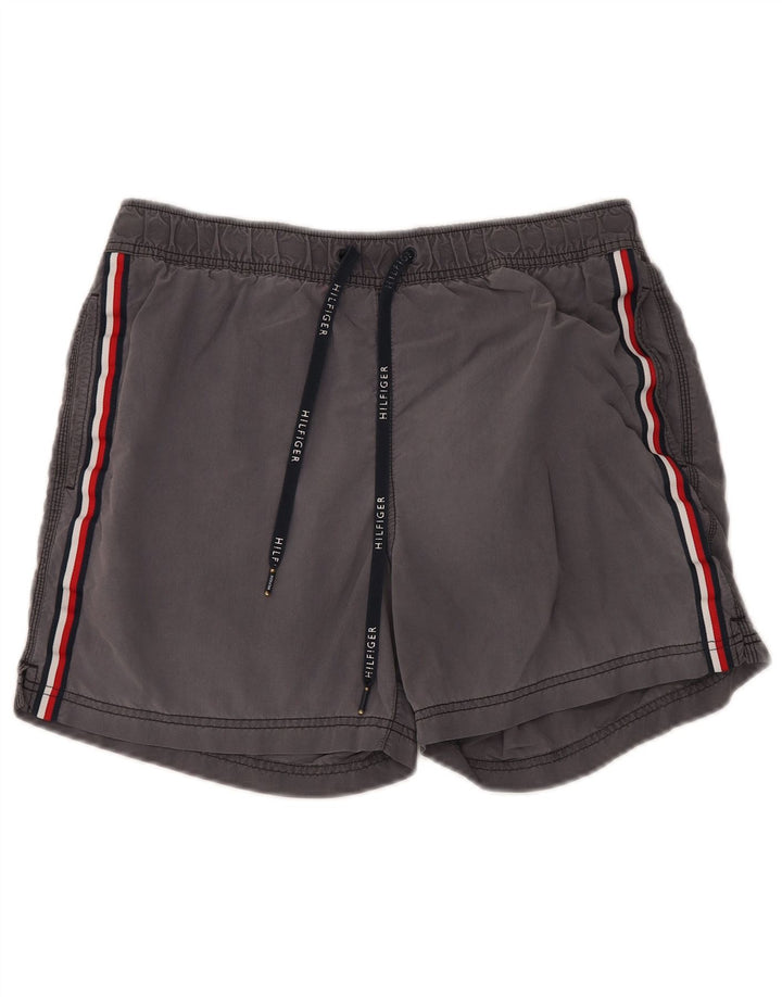 Shorts esportivos masculinos Tommy Hilfiger cinza médio