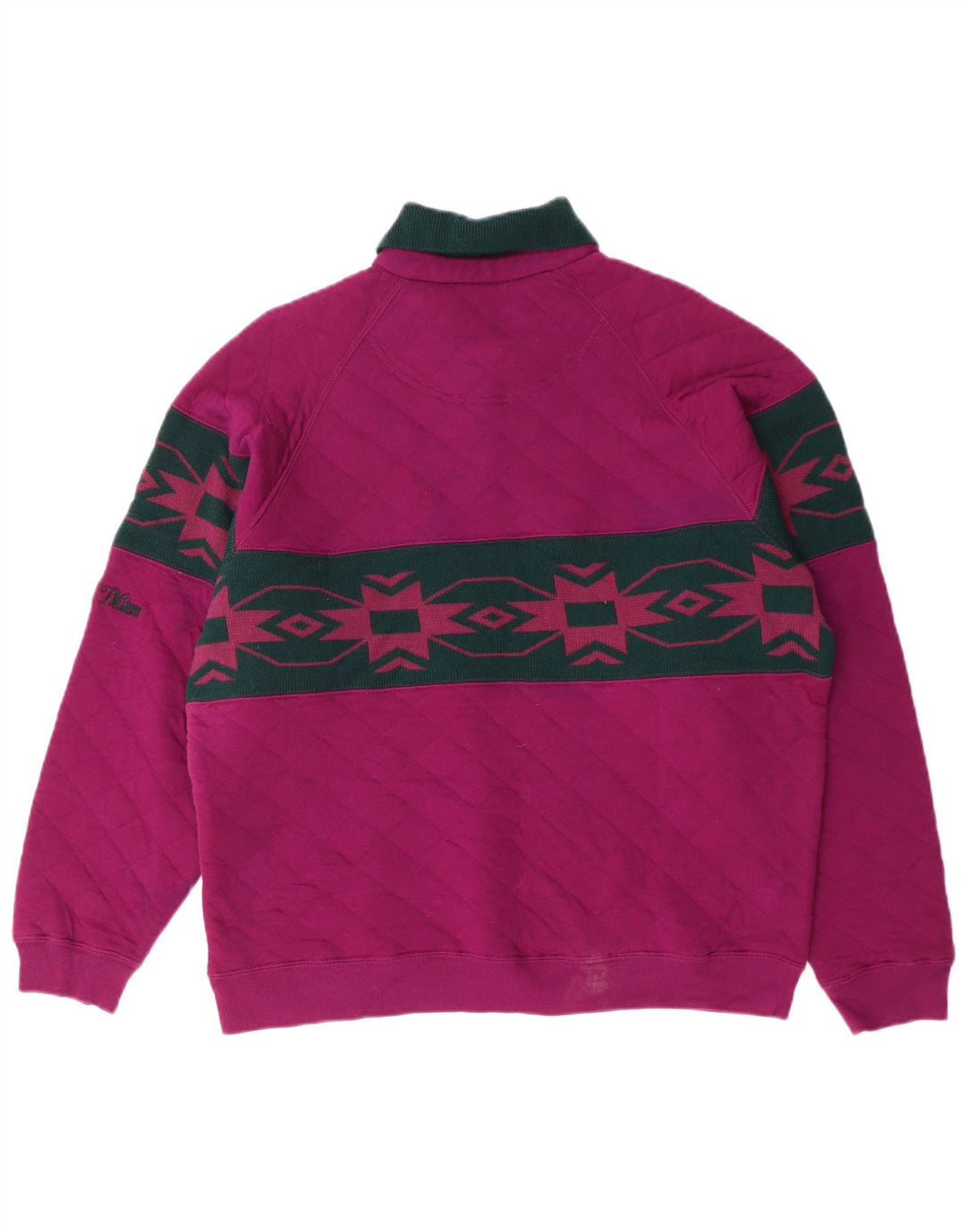 Moletom masculino com gola polo NORTH WESTERN médio roxo Fair Isle