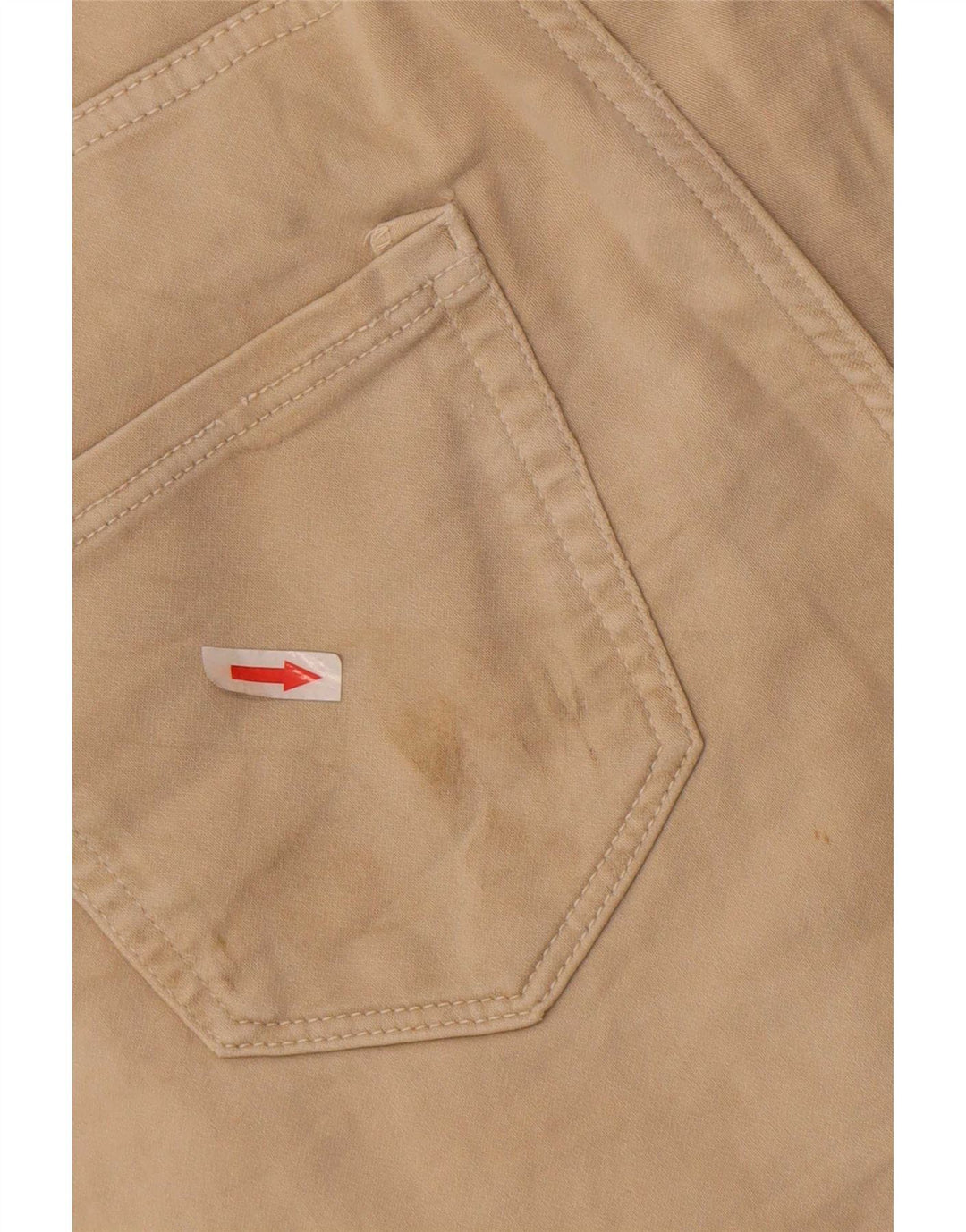 Zara Mens Cargo Sport Shorts Médio Bege Algodão