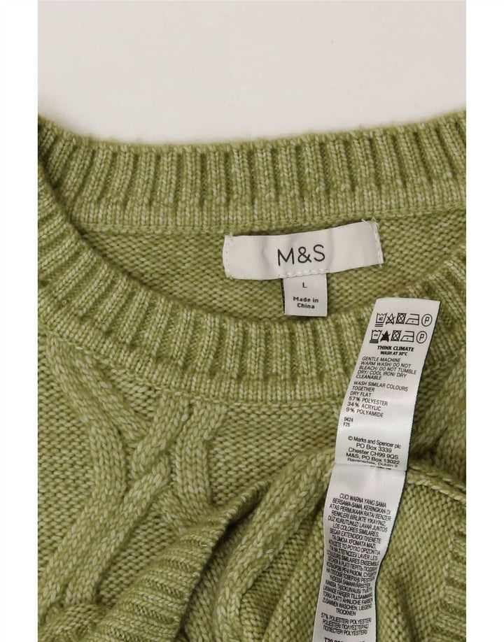 Regata feminina Marks & Spencer com colete Reino Unido 16 grande poliéster verde
