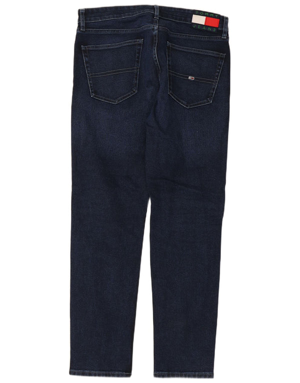 Tommy Hilfiger Masculino Slim Jeans W32 L32 Azul Algodão