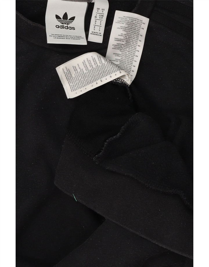 Adidas Mens Moletom Jumper Pequeno Algodão Colorblock Preto