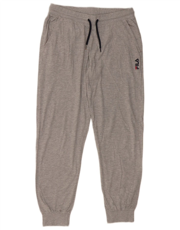 Calça de treino masculina Fila joggers grande algodão cinza