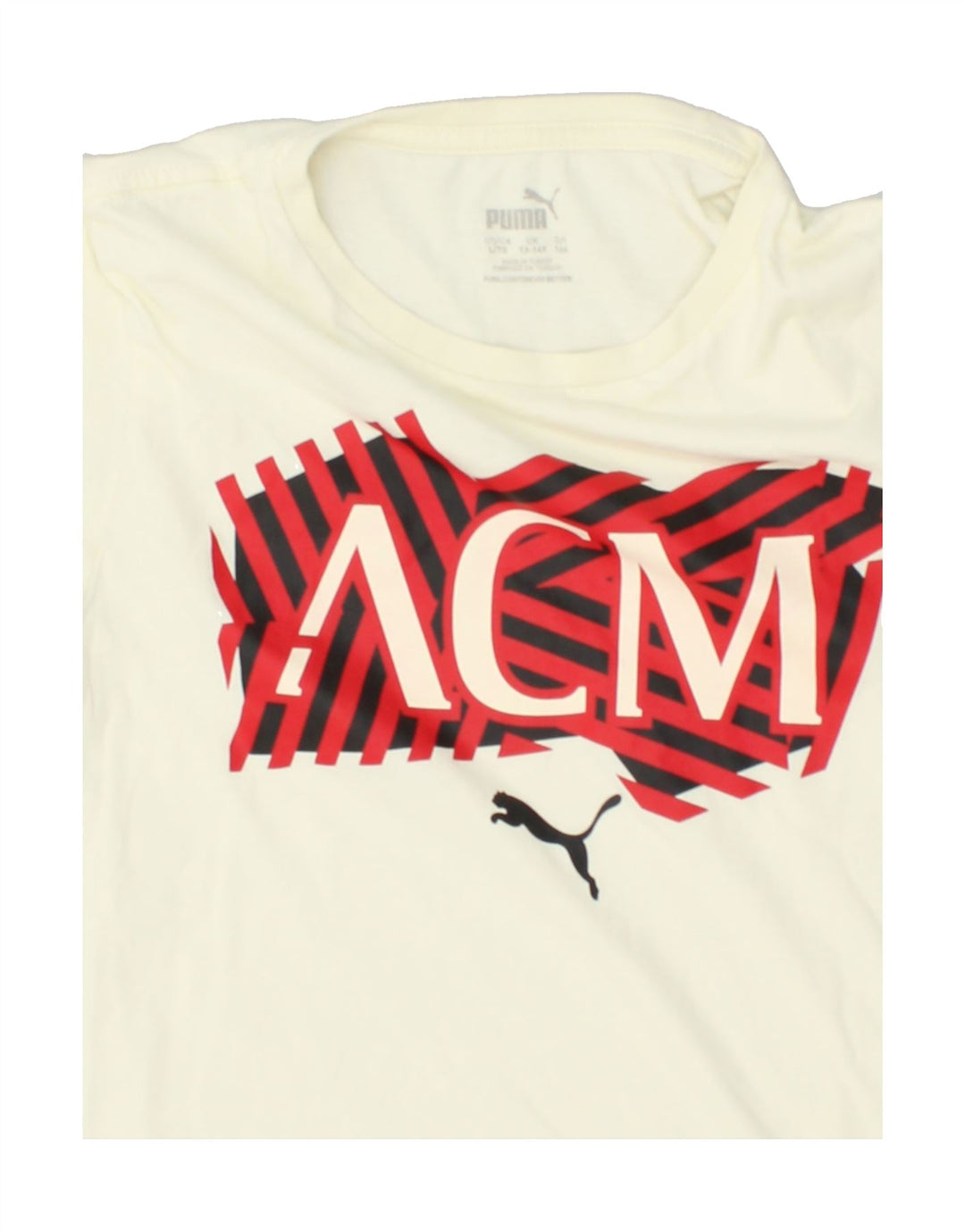 PUMA Boys Graphic T-Shirt Top 13-14 Years White Cotton | Vintage Puma | Thrift | Second-Hand Puma | Used Clothing | Messina Hembry 