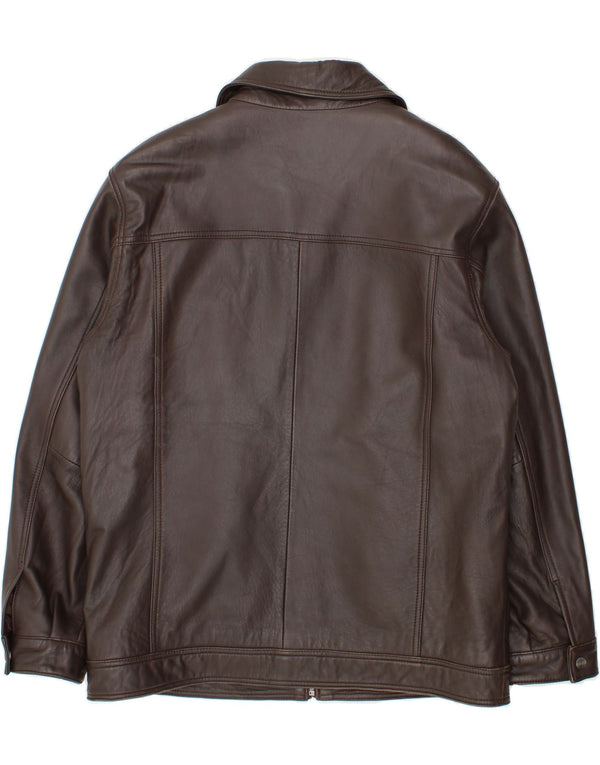Jaqueta de couro masculina VINTAGE Reino Unido 38 couro marrom médio