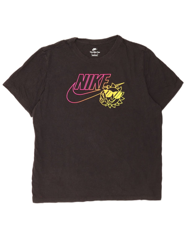 Camiseta Nike masculina gráfica Top XL algodão preto