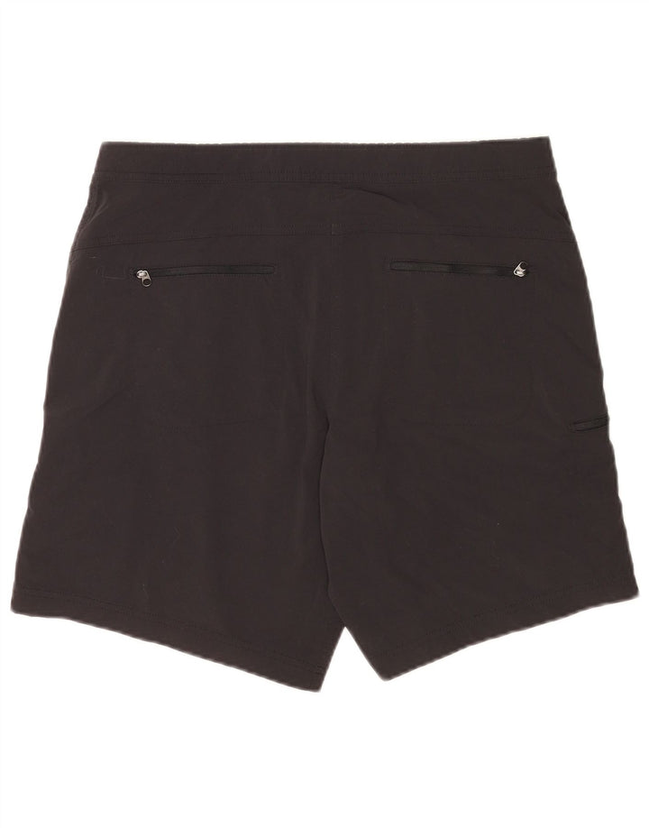 Shorts cargo feminino L.L.Bean EUA 12 grande W34 nylon preto