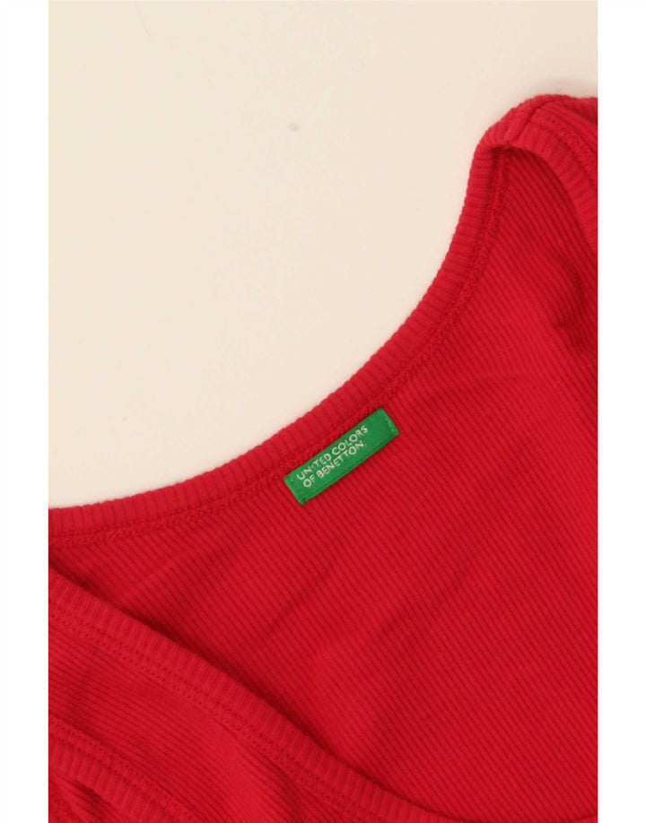 Colete feminino Benetton UK 8 pequeno vermelho