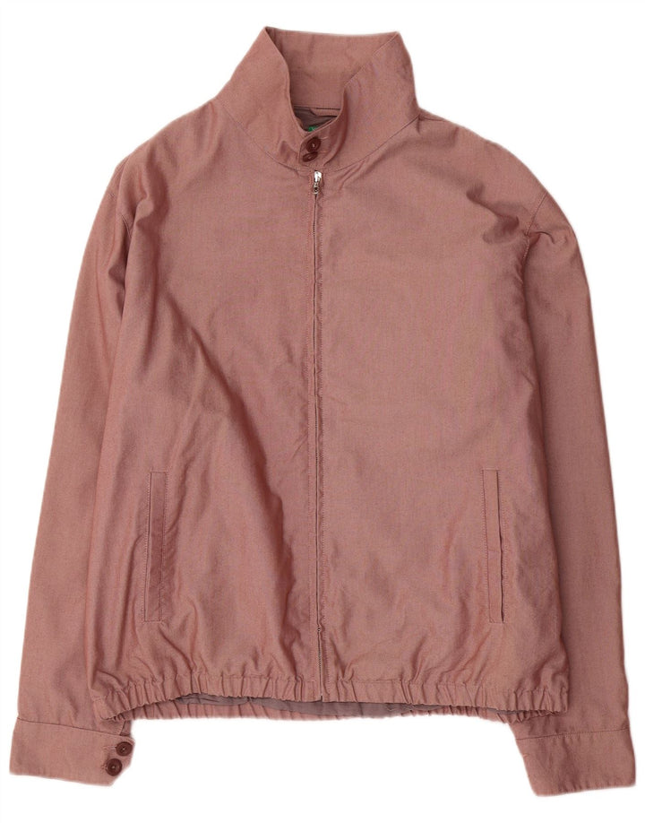 Jaqueta bomber masculina Benetton UK 42 XL algodão marrom